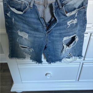 Distressed Denim Women Shorts